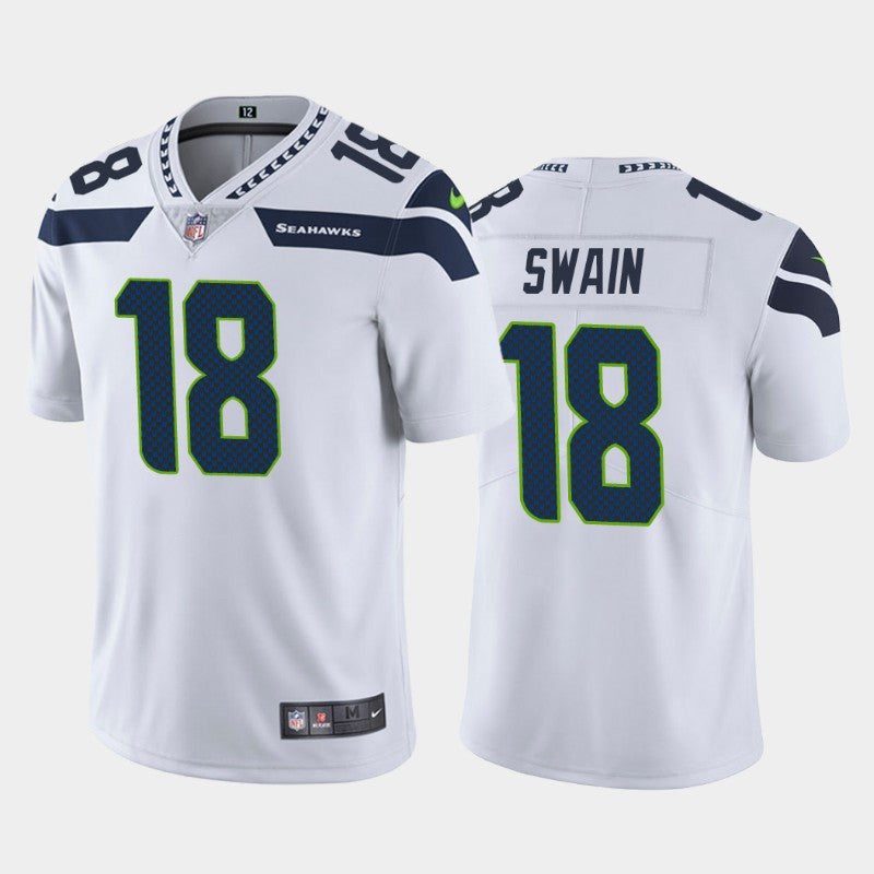 Mens Seattle Seahawks #18 Freddie Swain White Vapor Untouchable Limited Stitched Jersey