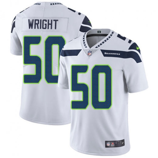 Mens Seattle Seahawks #50 KJ Wright White Vapor Untouchable Limited Stitched NFL Jersey