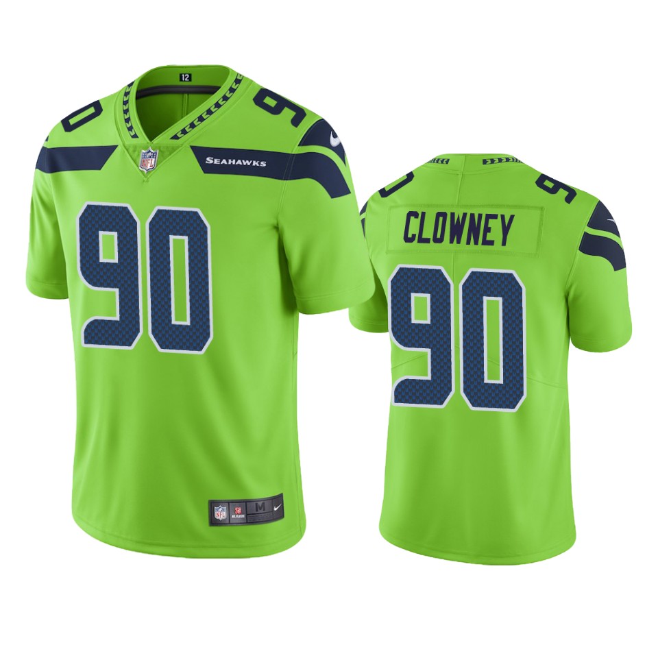 Mens Seattle Seahawks #90 Jadeveon Clowney Green Vapor Untouchable Limited Stitched NFL Jersey
