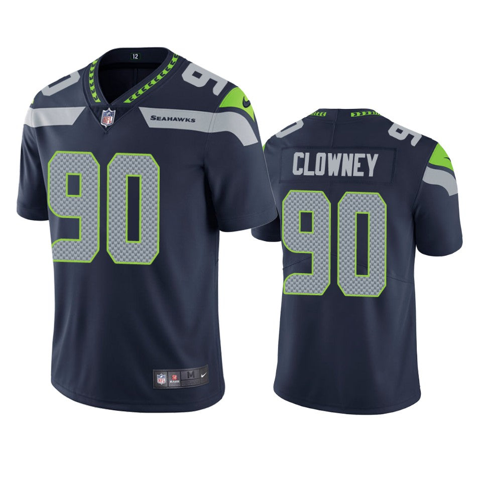 Mens Seattle Seahawks #90 Jadeveon Clowney Navy Vapor Untouchable Limited Stitched NFL Jersey
