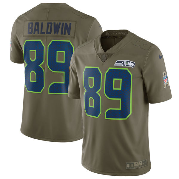 Mens Nike Seattle Seahawks #89 Doug Baldwin Olive Salute To Service Limited Stitched NFL Jersey