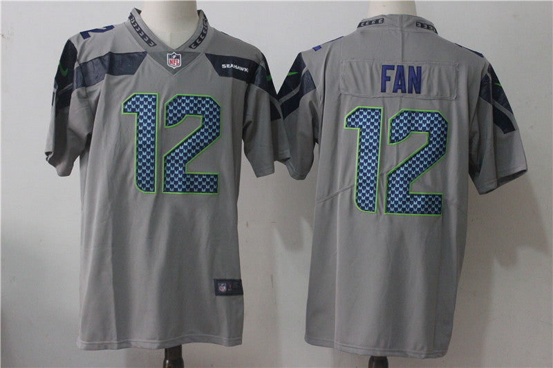 Mens Nike Seattle Seahawks #12 Fan Grey Stitched NFL Vapor Untouchable Limited jersey