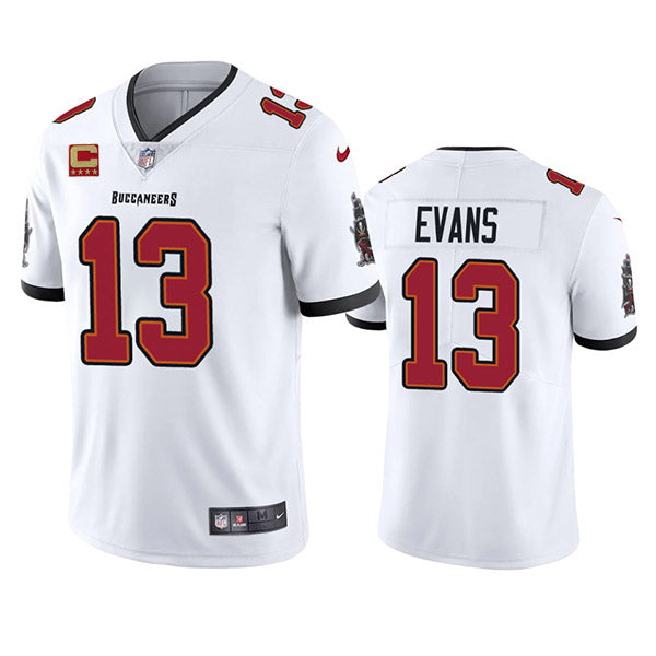 Mens Tampa Bay Buccaneers #13 Mike Evans 2022 White With 4-star C Patch Vapor Untouchable Limited Stitched Jersey