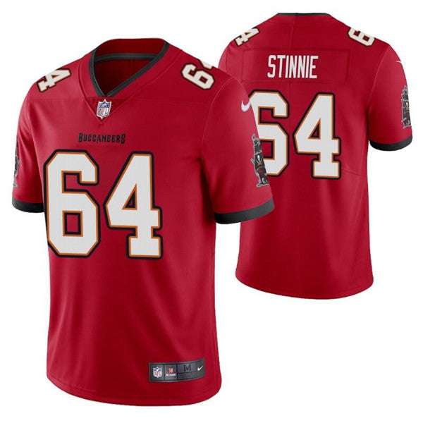 Mens Tampa Bay Buccaneers #64 Aaron Stinnie Red Vapor Untouchable Limited Stitched Jersey