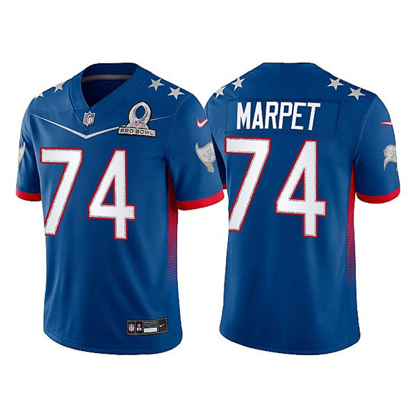 Mens Tampa Bay Buccaneers #74 Ali Marpet 2022 NFC Royal Pro Bowl Stitched Jersey