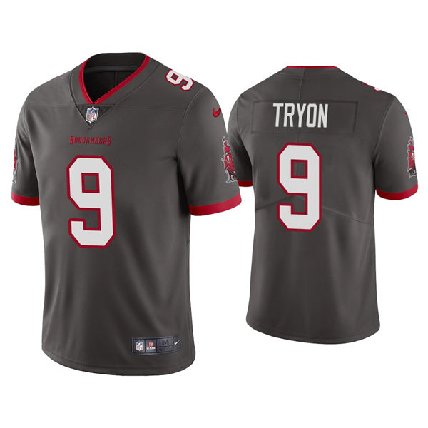 Mens Tampa Bay Buccaneers #9 Joe Tryon 2021 NFL Draft Grey Vapor Untouchable Limited Stitched Jersey