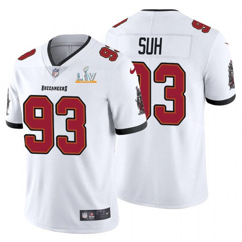 Mens Tampa Bay Buccaneers #93 Ndamukong Suh White 2021 Super Bowl LV Limited Stitched Jersey