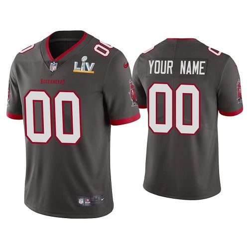 Mens Tampa Bay Buccaneers New Grey ACTIVE PLAYER 2021 Super Bowl LV Limited Stitched NFL Jersey