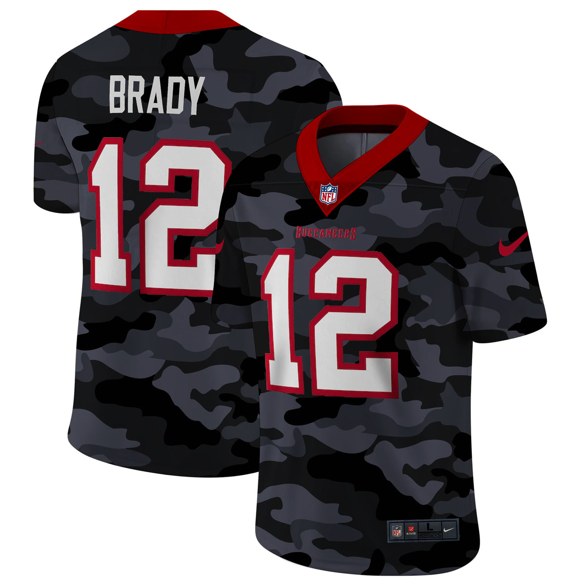 Mens Tampa Bay Buccaneers #12 Tom Brady 2020 Camo Limited Stitched Jersey