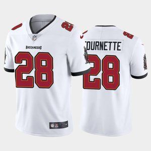 Mens Tampa Bay Buccaneers #28 Leonard Fournette New White Vapor Untouchable Limited Stitched Jersey