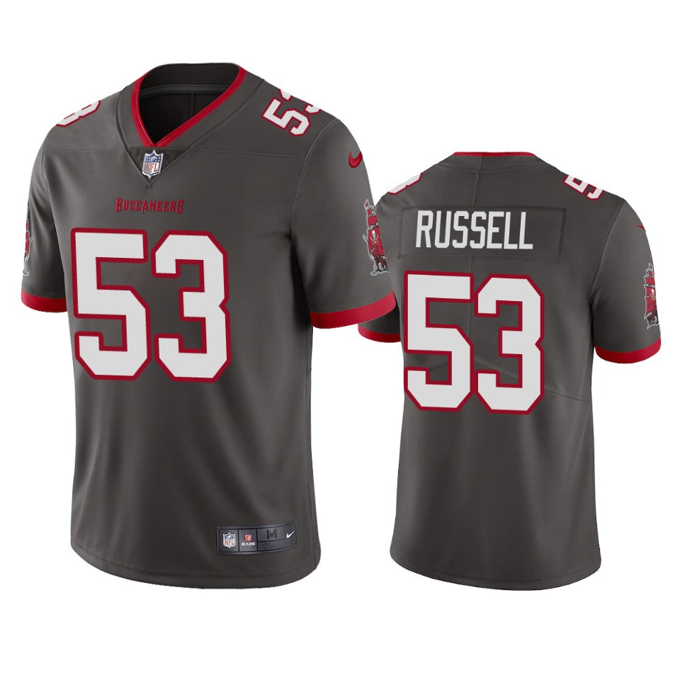 Mens Tampa Bay Buccaneers #53 Chapelle Russell New Grey Vapor Untouchable Limited Stitched Jersey