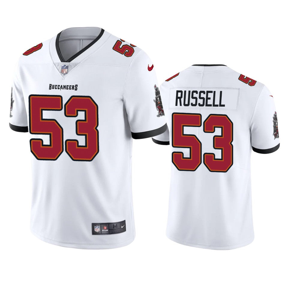 Mens Tampa Bay Buccaneers #53 Chapelle Russell New White Vapor Untouchable Limited Stitched Jersey