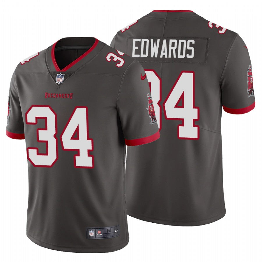 Mens Tampa Bay Buccaneers #34 Mike Edwards New Grey Vapor Untouchable Limited Stitched Jersey