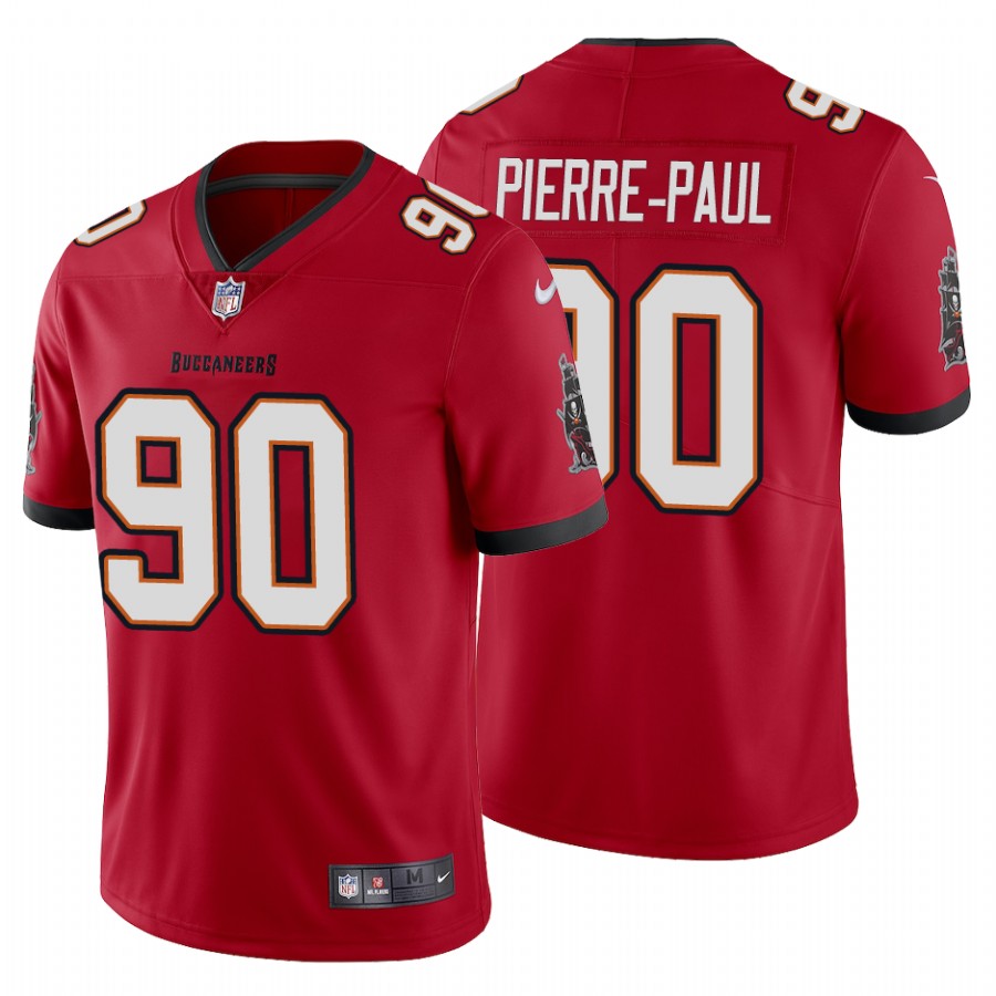 Mens Tampa Bay Buccaneers #90 Jason Pierre-Paul New Red Vapor Untouchable Limited Stitched Jersey