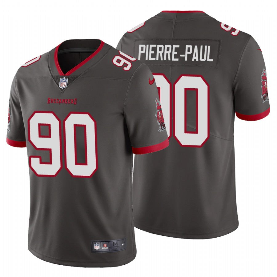 Mens Tampa Bay Buccaneers #90 Jason Pierre-Paul New Grey Vapor Untouchable Limited Stitched Jersey