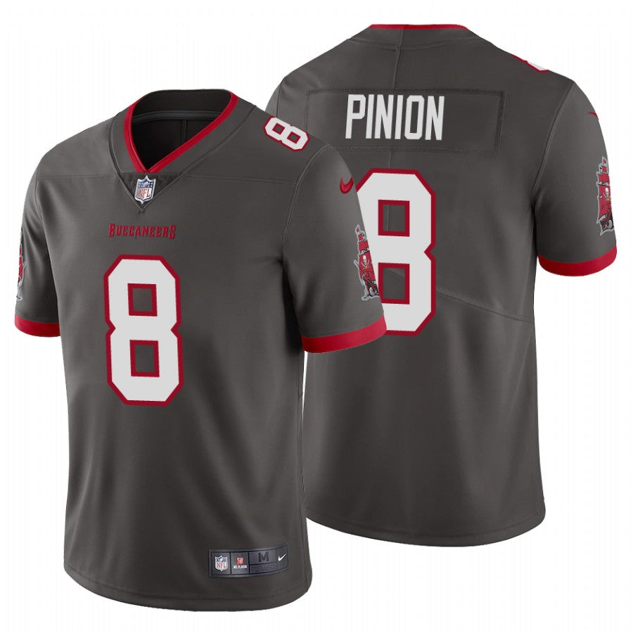 Mens Tampa Bay Buccaneers #8 Bradley Pinion New Grey Vapor Untouchable Limited Stitched NFL Jersey