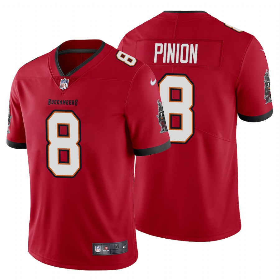 Mens Tampa Bay Buccaneers #8 Bradley Pinion New Red Vapor Untouchable Limited Stitched NFL Jersey