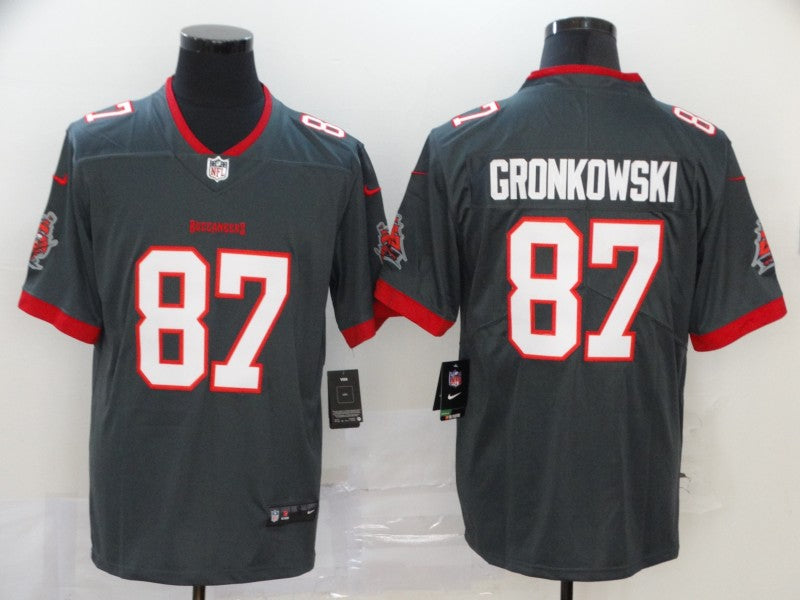 Mens Tampa Bay Buccaneers #87 Rob Gronkowski New Grey Vapor Untouchable Limited Stitched NFL Jersey