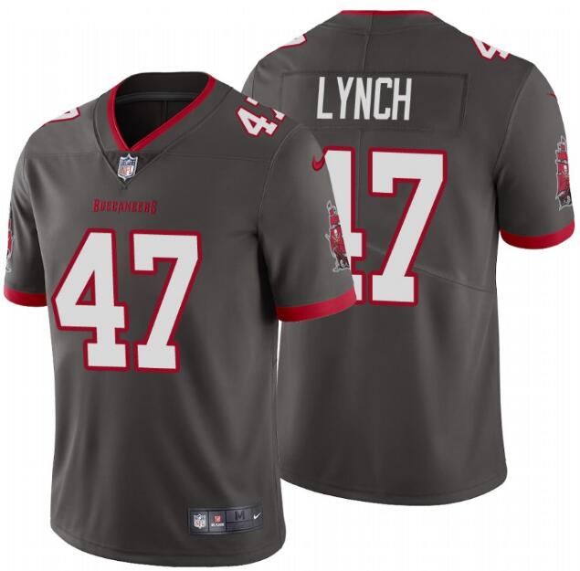 Mens Tampa Bay Buccaneers #47 John Lynch New Grey Vapor Untouchable Limited Stitched NFL Jersey