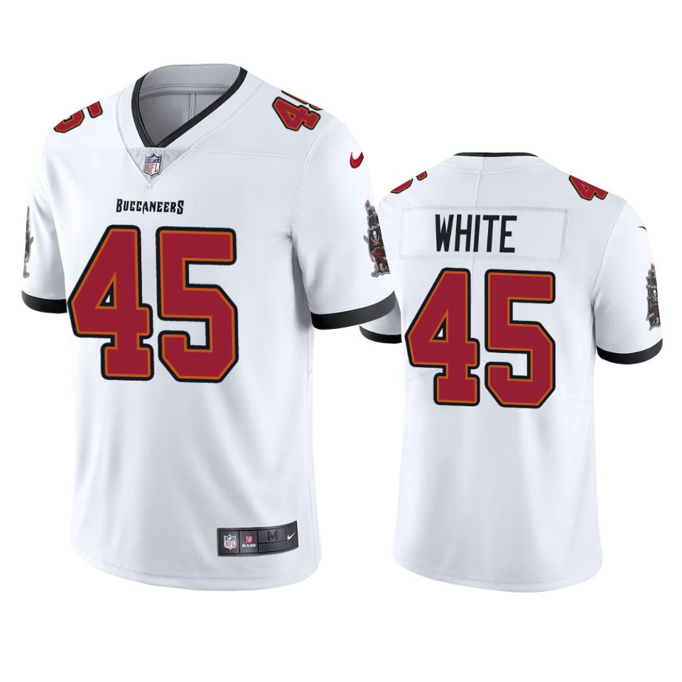 Mens Tampa Bay Buccaneers #45 Devin White White Vapor Untouchable Limited NFL Stitched Jersey