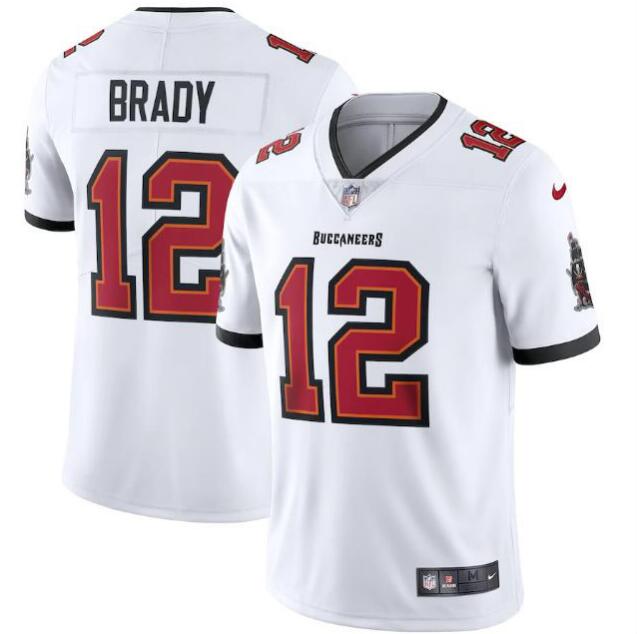 Mens Tampa Bay Buccaneers #12 Tom Brady New White Vapor Untouchable Limited Stitched NFL Jersey