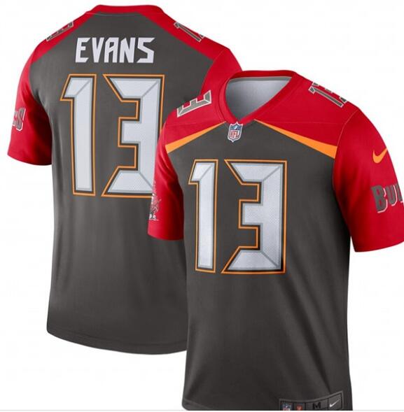 Mens Tampa Bay Buccaneers #13 Mike Evans Grey NFL Inverted Legend Jersey