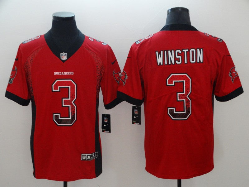 Mens Tampa Bay Buccaneers #3 Jameis Winston Red 2018 Drift Fashion Color Rush Limited Stitched NFL Jersey