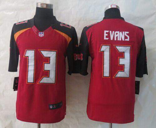 Nike Buccaneers #13 Mike Evans Red Team Color Mens Stitched NFL New Limited Jersey