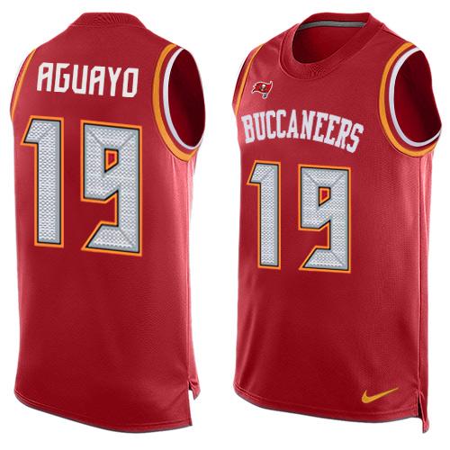 Nike Buccaneers #19 Roberto Aguayo Red Team Color Mens Stitched NFL Limited Tank Top Jersey