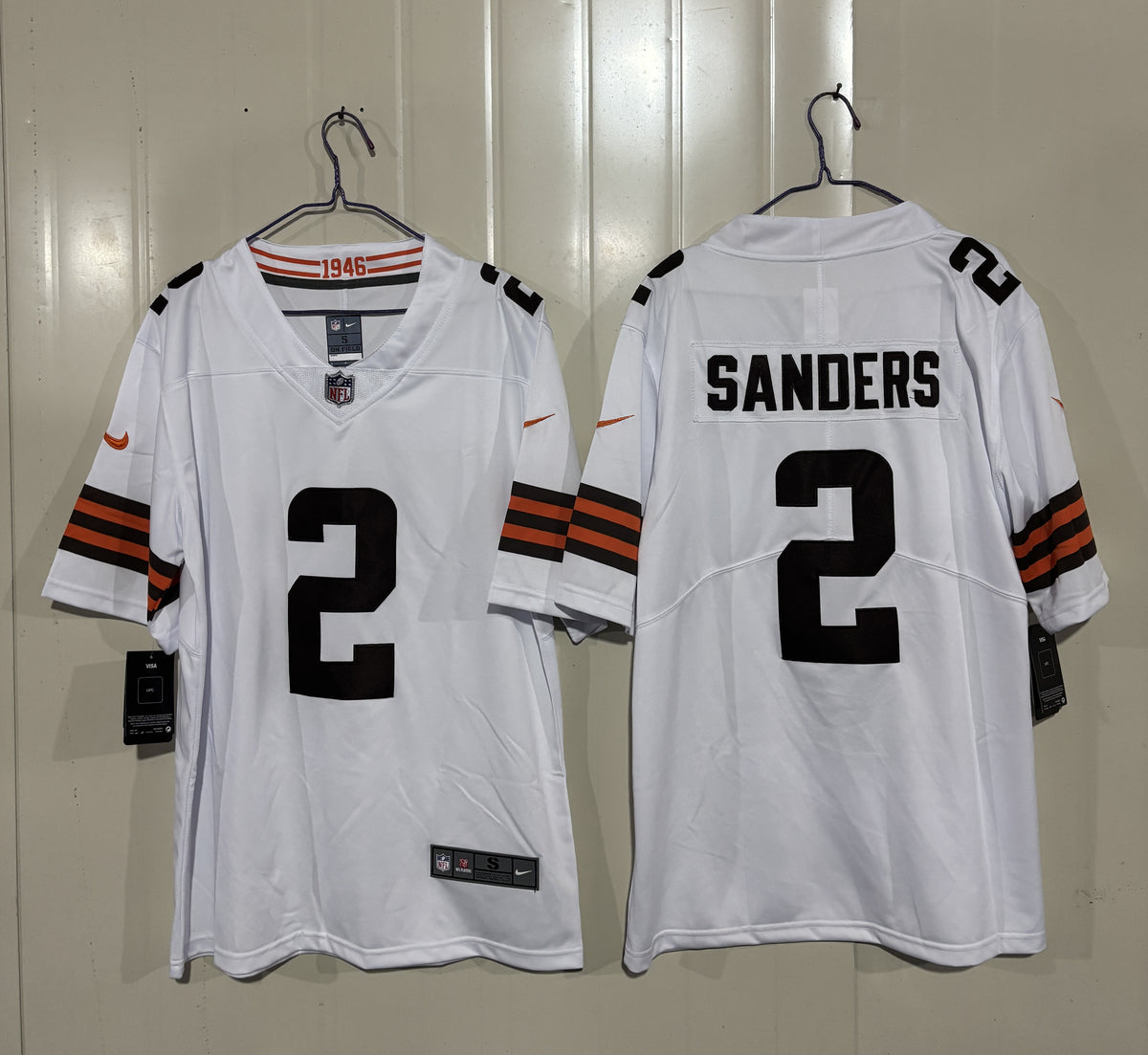 Mens Cleveland Browns #2 Shedeur Sanders White 2026 Vapor Limited Stitched Football Jersey