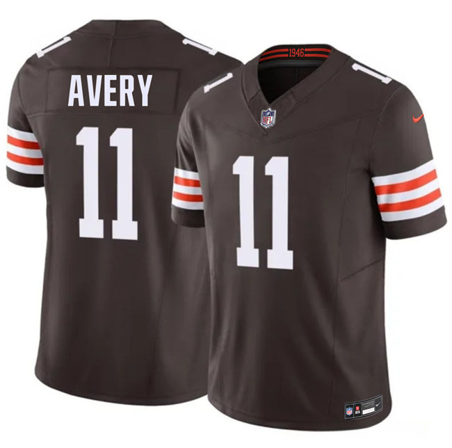 Mens Cleveland Browns #11 Tre Avery Brown 2026 FUSE Vapor Limited Stitched Football Jersey