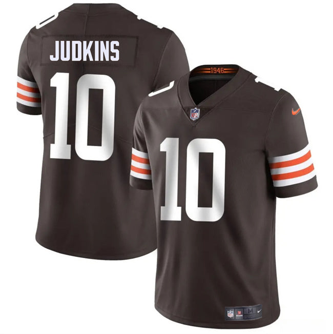 Mens Cleveland Browns #10 Quinshon Judkins Brown 2025 Draft Vapor Untouchable Limited Stitched Football Jersey