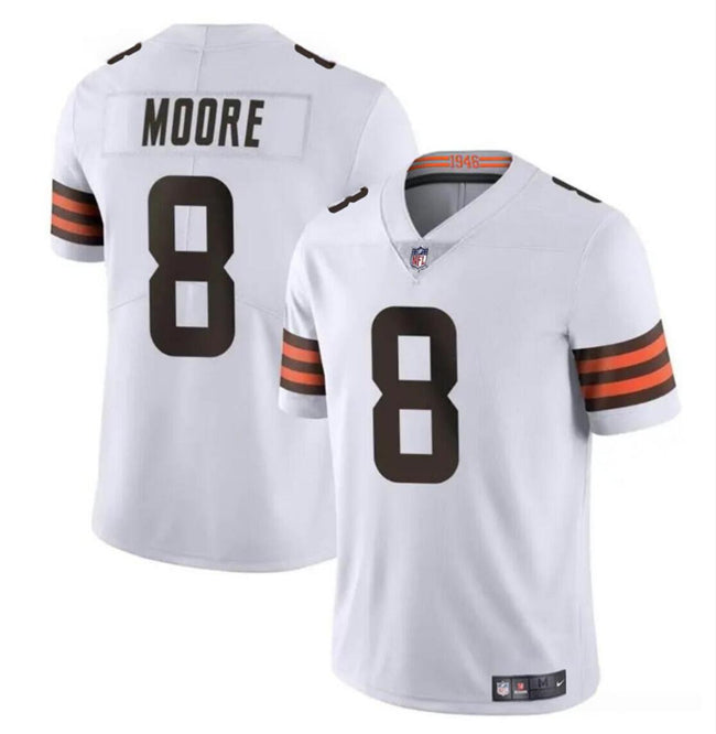 Mens Cleveland Browns #8 Elijah Moore White Vapor Limited Stitched Football Jersey