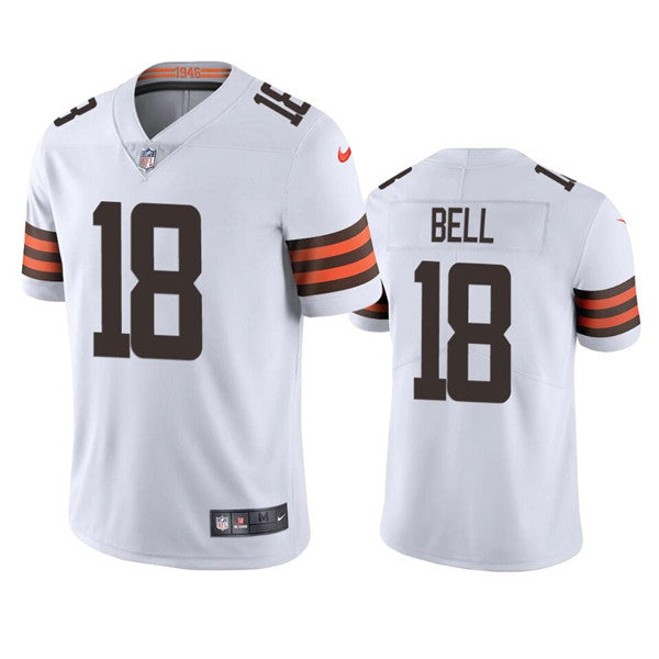 Mens Cleveland Browns #18 David Bell White Vapor Untouchable Limited Stitched Jersey