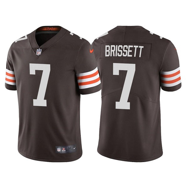 Mens Cleveland Browns #7 Jacoby Brissett Brown Vapor Untouchable Limited Stitched Jersey