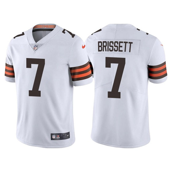 Mens Cleveland Browns #7 Jacoby Brissett White Vapor Untouchable Limited Stitched Jersey