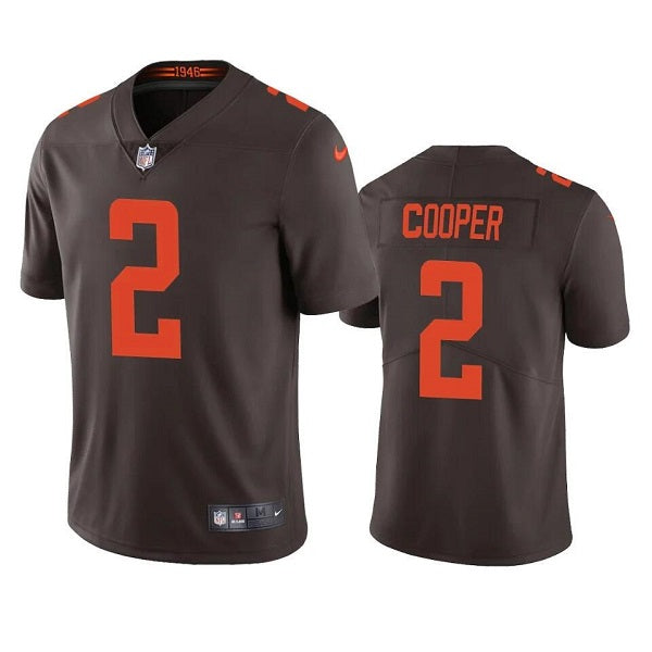 Mens Cleveland Browns #2 Amari Cooper Brown Color Rush Vapor Untouchable Limited Stitched Jersey
