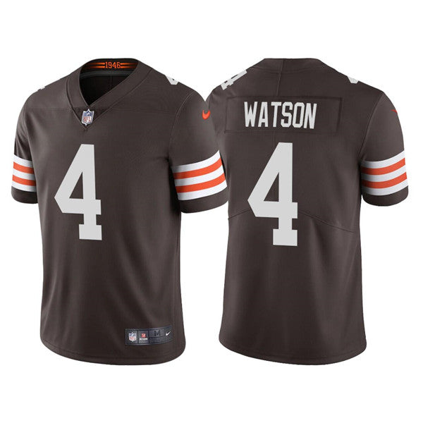Mens Cleveland Browns #4 Deshaun Watson Brown Vapor Untouchable Limited Stitched Jersey