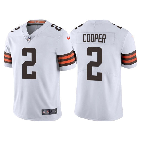Mens Cleveland Browns #2 Amari Cooper White Vapor Untouchable Limited Stitched Jersey