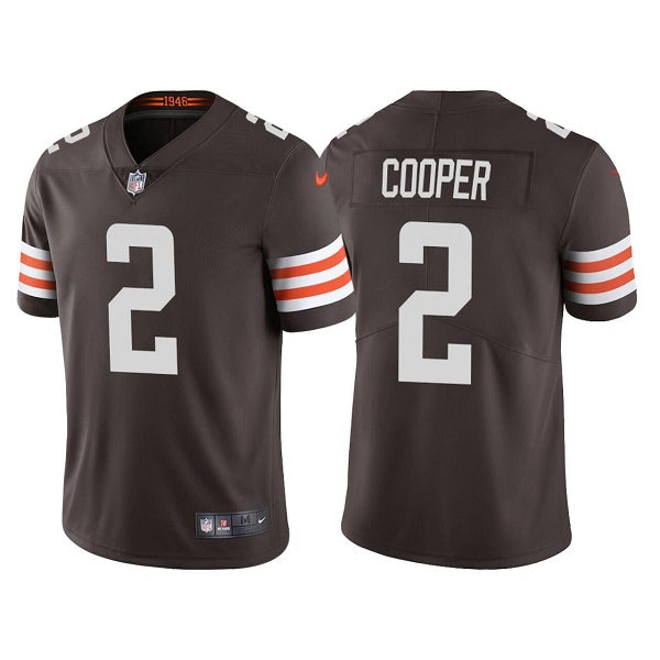 Mens Cleveland Browns #2 Amari Cooper Brown Vapor Untouchable Limited Stitched Jersey