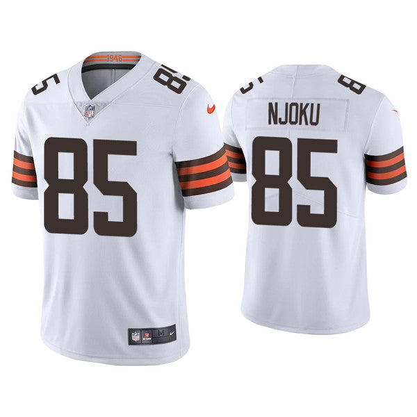 Mens Cleveland Browns #85 David Njoku 2021 White Vapor Untouchable Limited Stitched NFL Jersey
