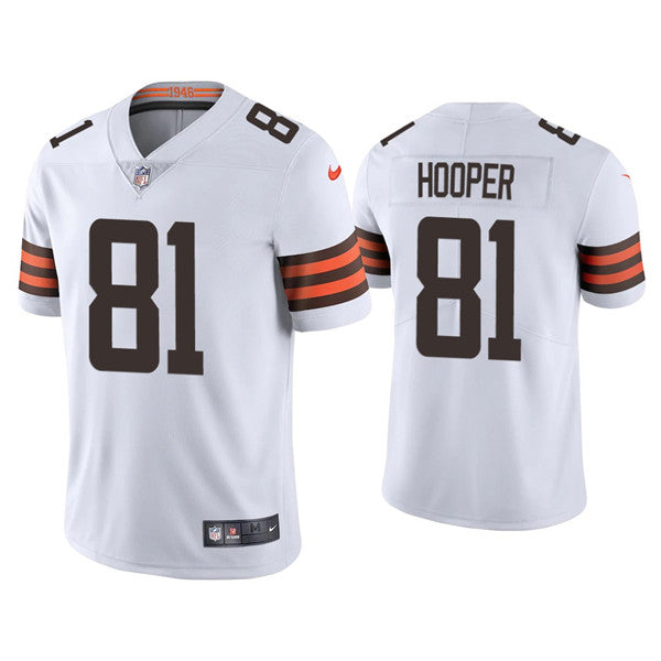 Mens Cleveland Browns #81 Austin Hooper 2021 White Vapor Untouchable Limited Stitched NFL Jersey