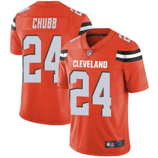 Mens Cleveland Browns #24 Nick Chubb Orange Vapor Untouchable Limited Stitched NFL Jersey