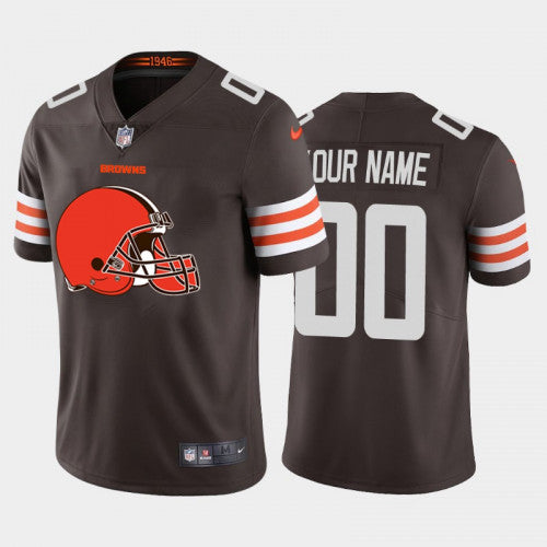 Mens Cleveland Browns ACTIVE PLAYER 2020 New Brown Team Big Logo Limited Stitched Jersey