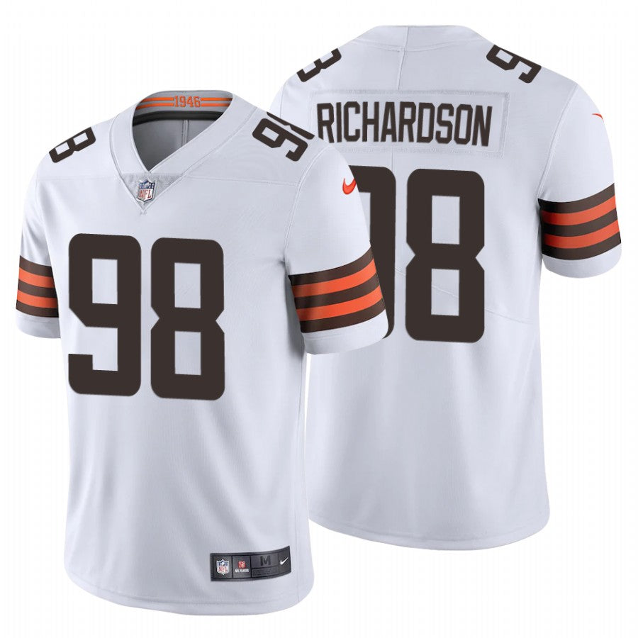 Mens Cleveland Browns #98 Sheldon Richardson New White Vapor Untouchable Limited Stitched Jersey