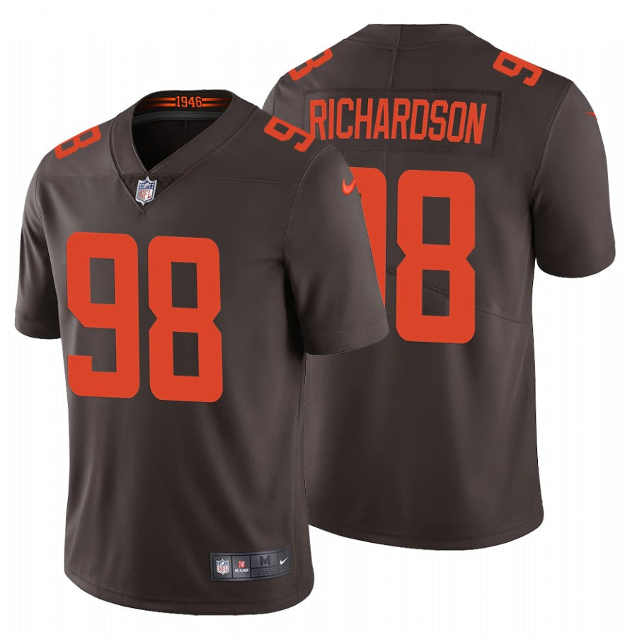 Mens Cleveland Browns #98 Sheldon Richardson New Brown Vapor Untouchable Limited Stitched Jersey