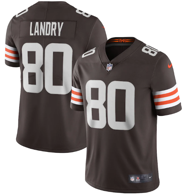 Mens Cleveland Browns #80 Jarvis Landry New Brown Vapor Untouchable Limited NFL Stitched Jersey