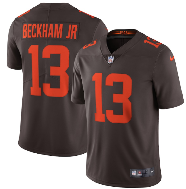 Mens Cleveland Browns #13 Odell Beckham Jr New Brown Alternate Vapor Untouchable Limited NFL Stitched Jersey