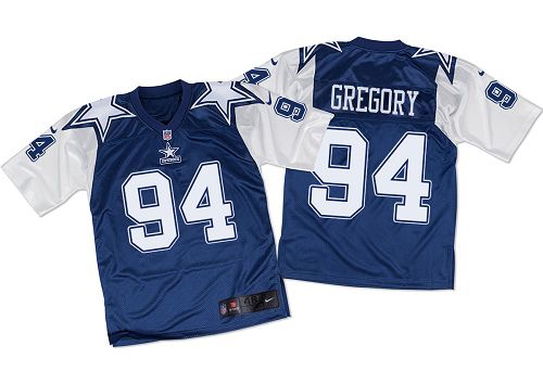 Nike Cowboys #94 Randy Gregory Navy Blue/White Throwback Mens Stitched NFL Elite Jersey