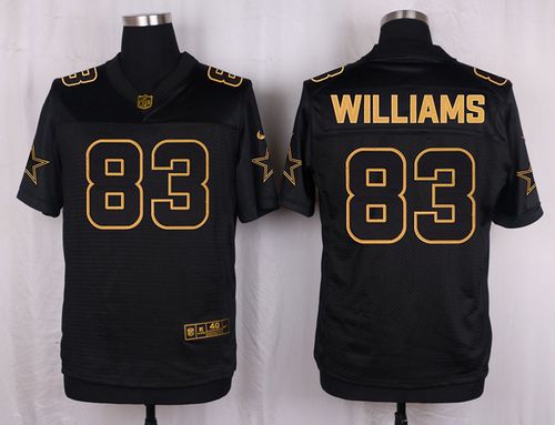Nike Cowboys #83 Terrance Williams Black Mens Stitched NFL Elite Pro Line Gold Collection Jersey